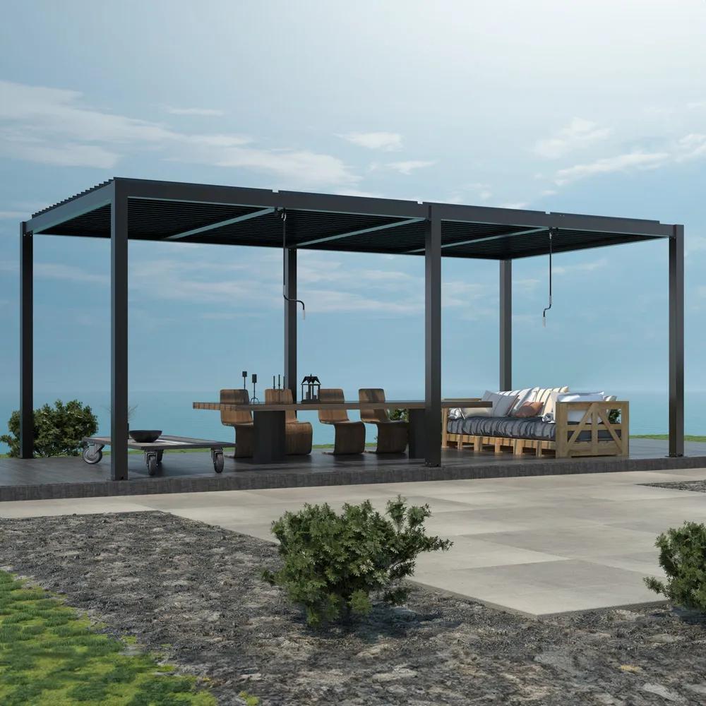 Pergola tarasowa Luxe 5.8 x 4 m antracytowa z LED - zdjęcie 3