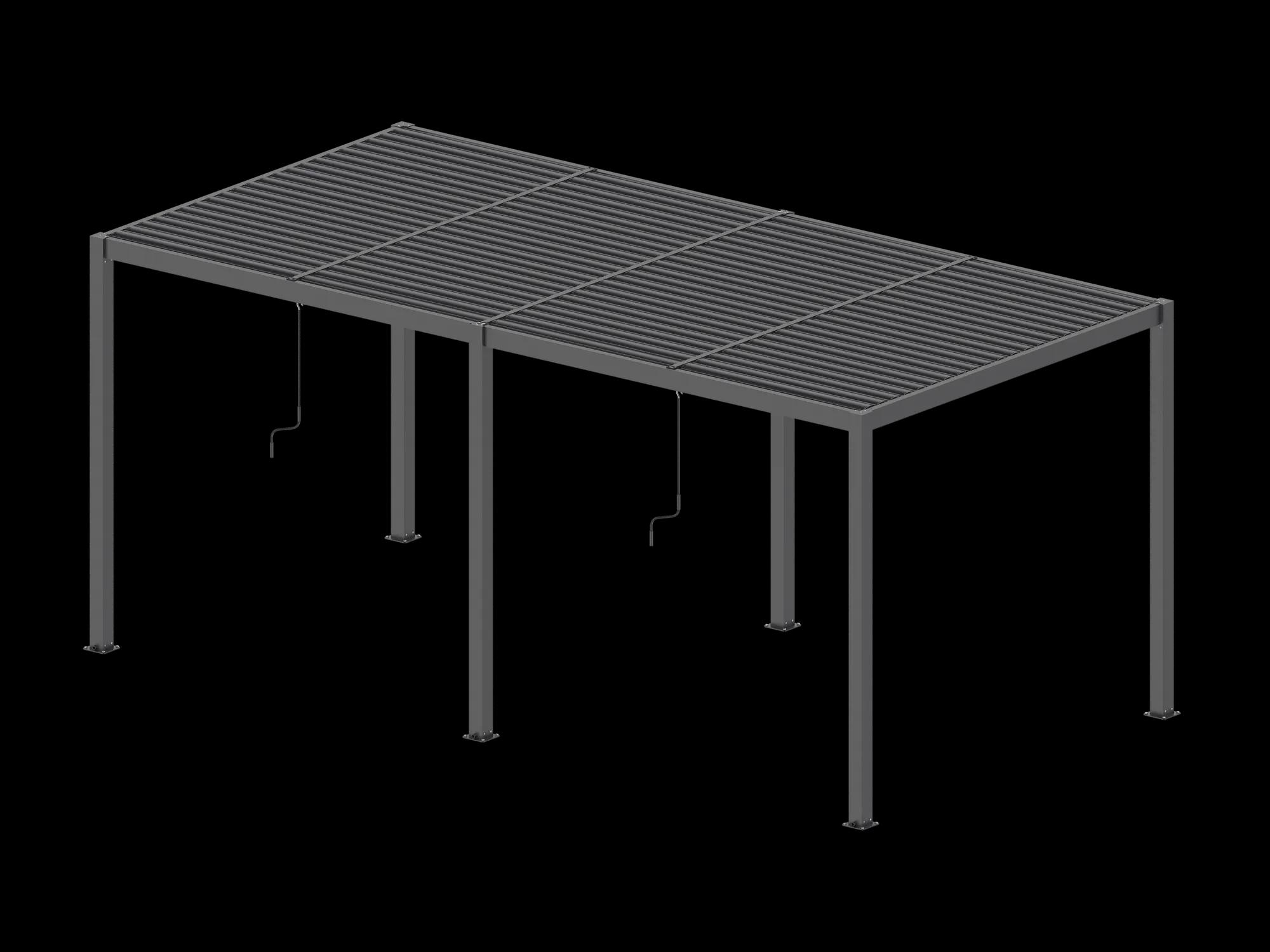 Pergola tarasowa Luxe 5.8 x 3 m antracytowa z LED - zdjęcie 5