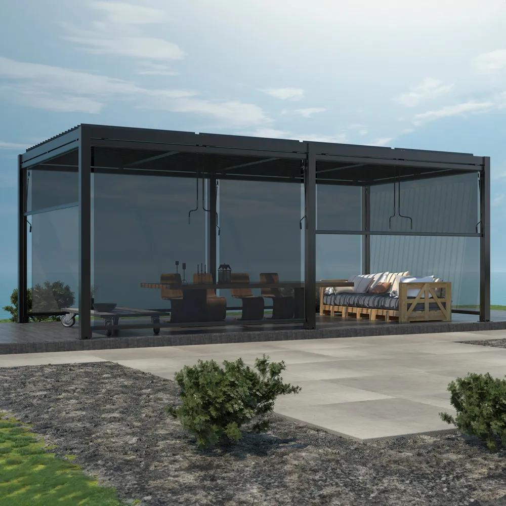 Pergola tarasowa Luxe 5.8 x 4 m antracytowa z LED - zdjęcie 2