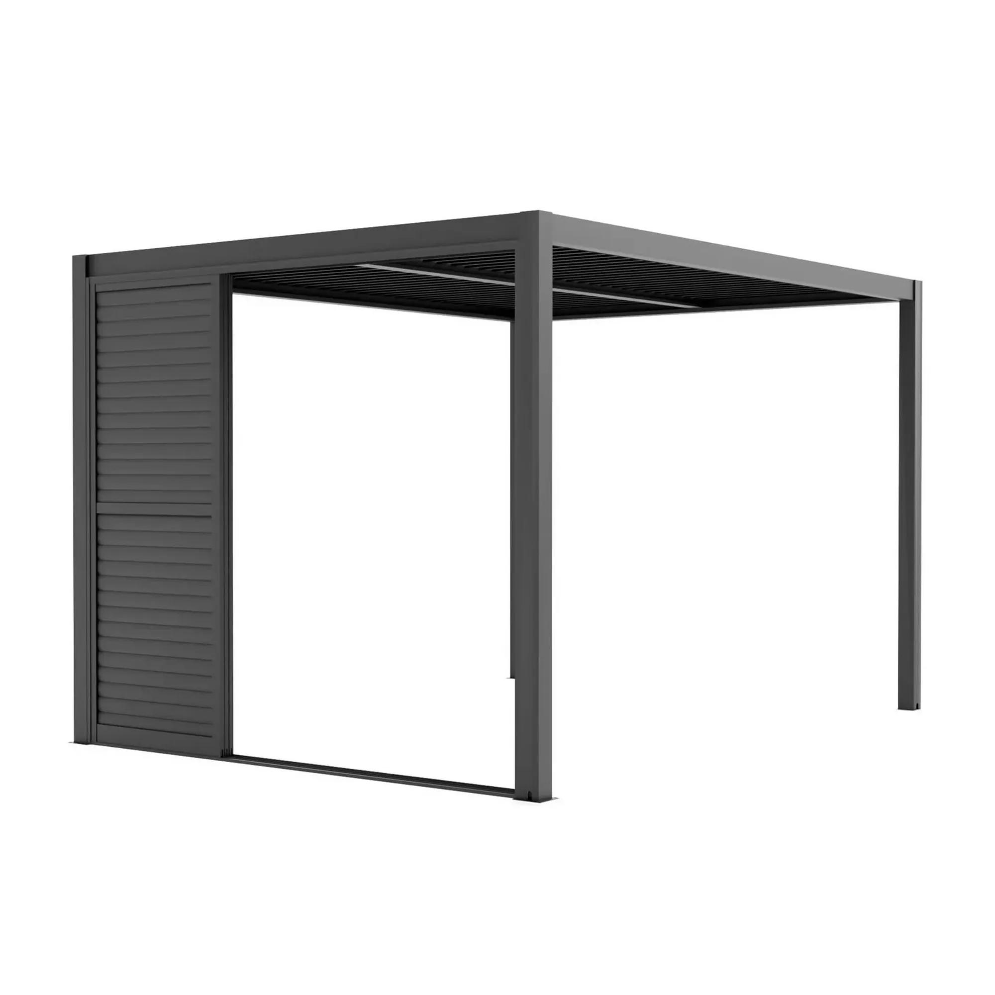 Drzwi przesuwne żaluzjowe R LUXE 370x238 antracyt - zdjęcie 4