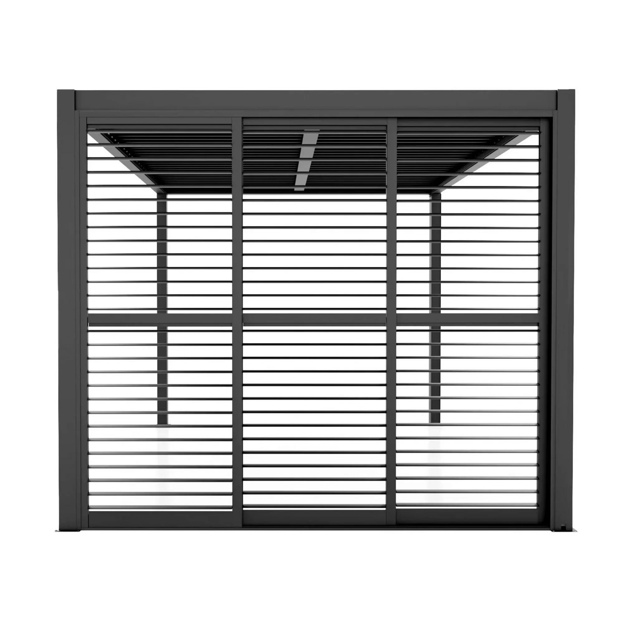Drzwi przesuwne żaluzjowe R LUXE 370x238 antracyt - zdjęcie 3