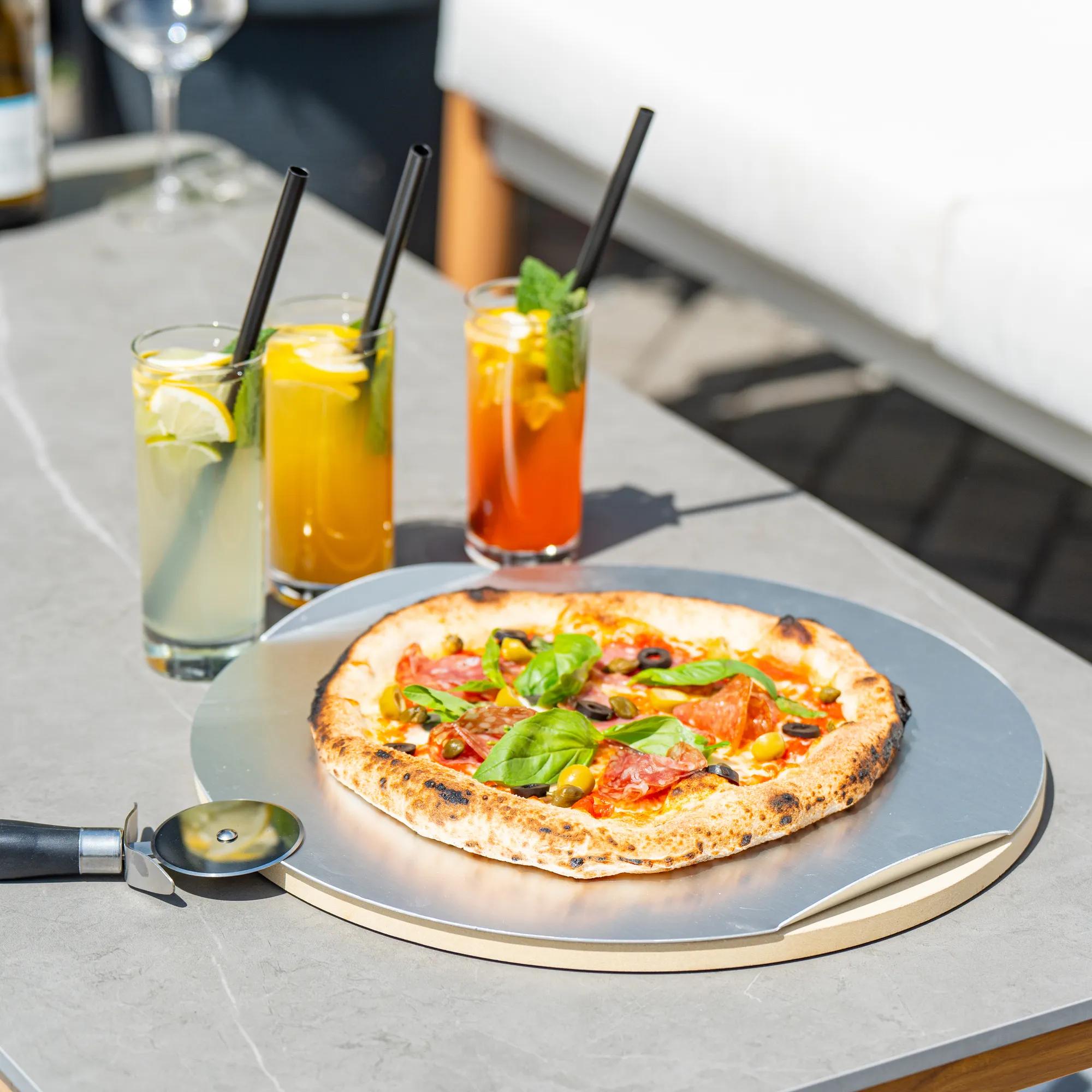 Kamień do pizzy AE501 z aluminiową tacką - zdjęcie 2