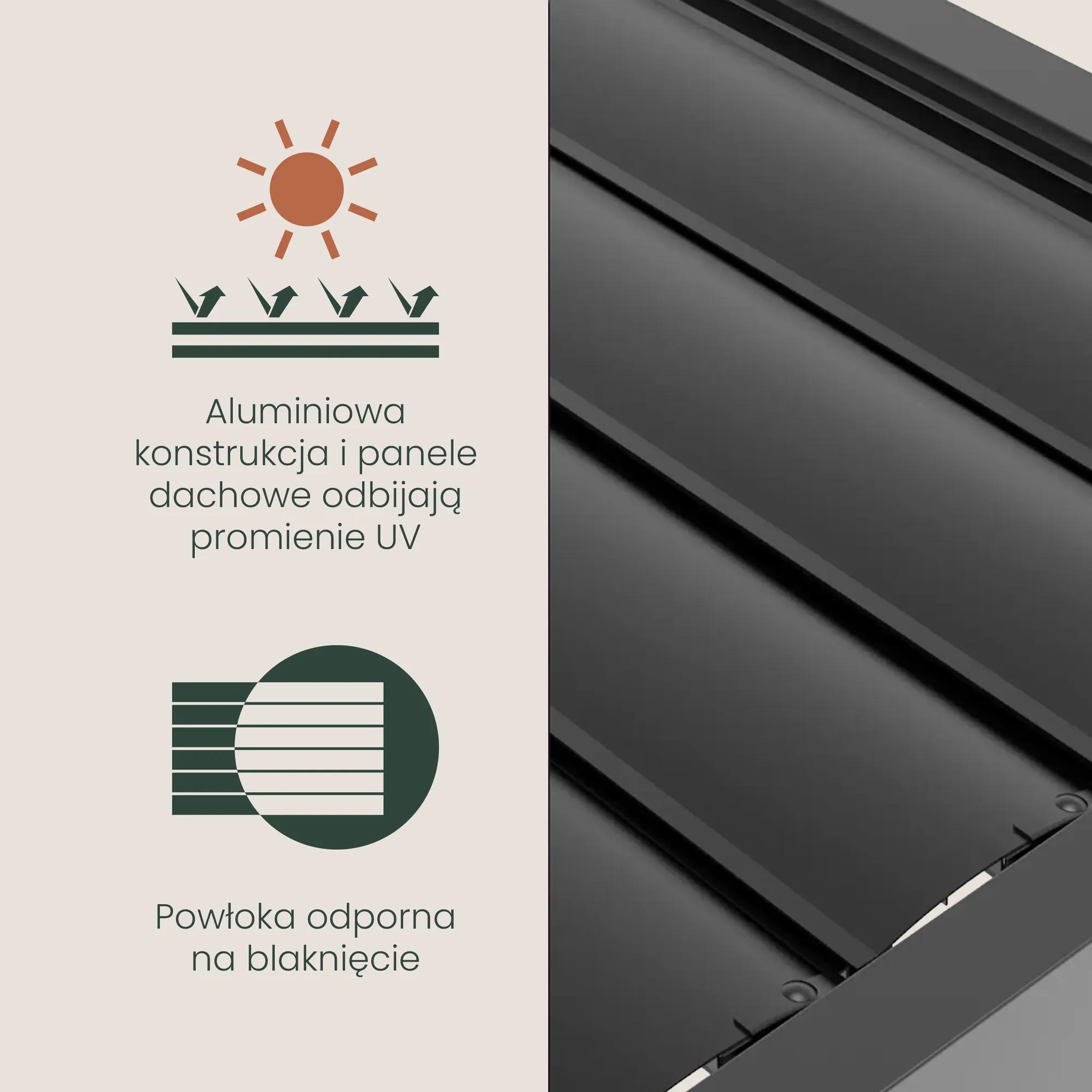 Pergola ogrodowa Luxe 3 x 4 m aluminiowa - zdjęcie 15