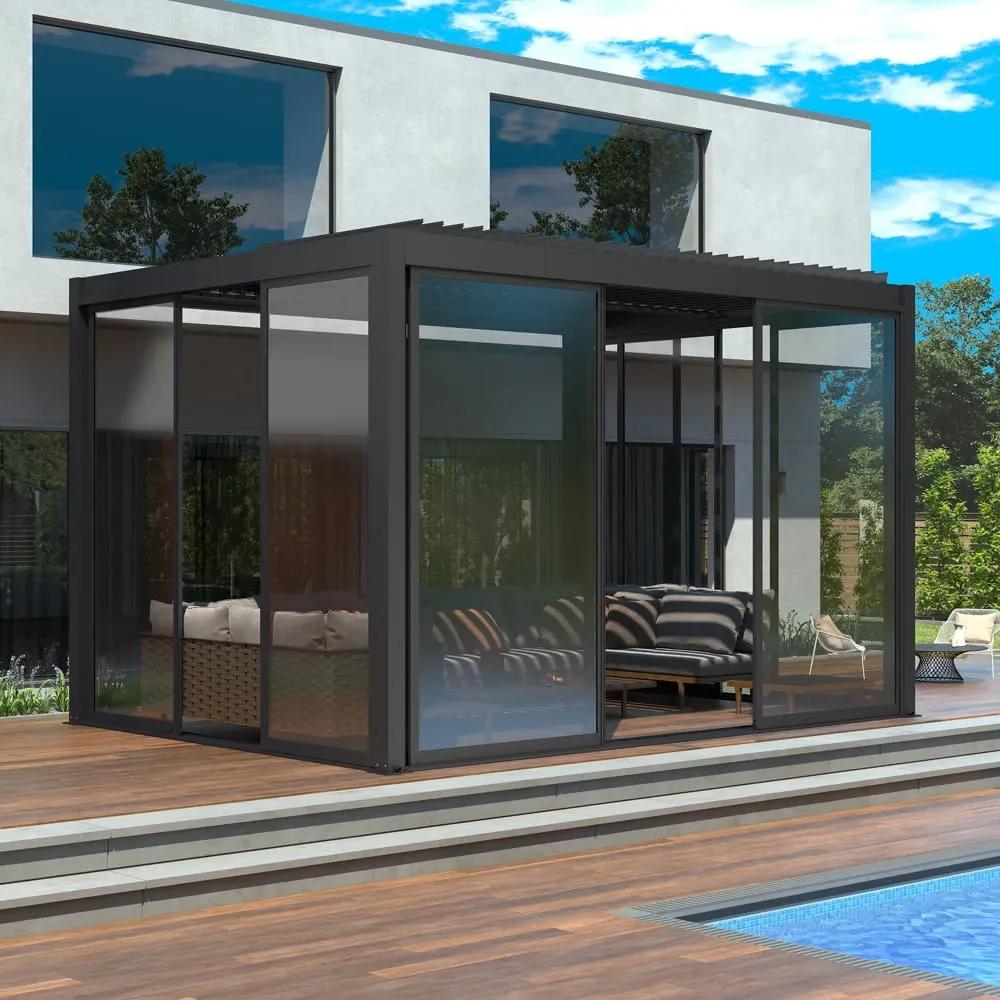 Drzwi przesuwne S8 LUXE 370x238cm do 4m antracyt - zdjęcie 8