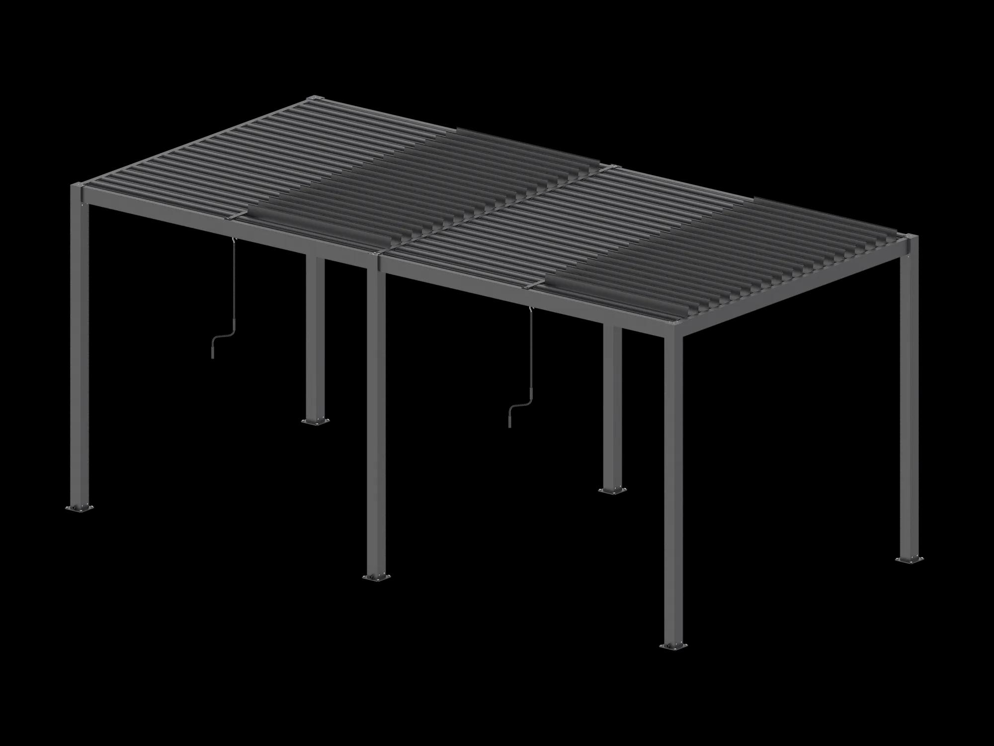 Pergola tarasowa Luxe 5.8 x 3 m antracytowa z LED - zdjęcie 7
